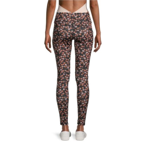 Giambattista Valli NWT Made in Italy Dark Floral Structured Seaming Leggings 6 8 - Picture 2 of 12